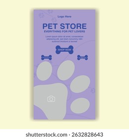 Modelo De Mídia Social Pet Shop, Pet Grooming E Pet Store