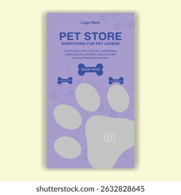 Modelo De Mídia Social Pet Shop, Pet Grooming E Pet Store