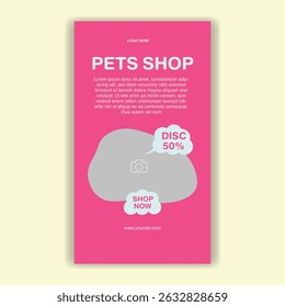 Modelo De Mídia Social Pet Shop, Pet Grooming E Pet Store