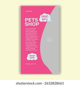 Modelo De Mídia Social Pet Shop, Pet Grooming E Pet Store