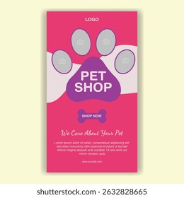 Modelo De Mídia Social Pet Shop, Pet Grooming E Pet Store