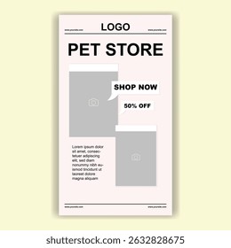 Modelo De Mídia Social Pet Shop, Pet Grooming E Pet Store