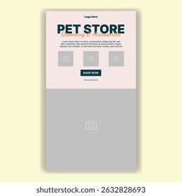 Modelo De Mídia Social Pet Shop, Pet Grooming E Pet Store