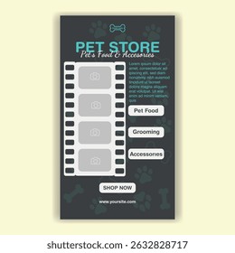 Modelo De Mídia Social Pet Shop, Pet Grooming E Pet Store