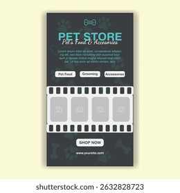 Modelo De Mídia Social Pet Shop, Pet Grooming E Pet Store