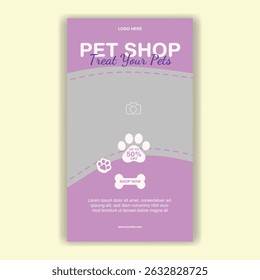 Modelo De Mídia Social Pet Shop, Pet Grooming E Pet Store