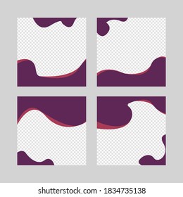Social media template photo post abstract design editable vector