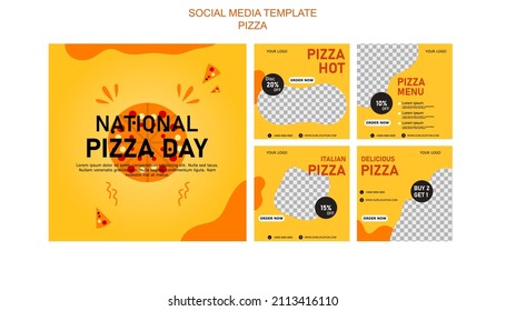 Social media template for pizza menu