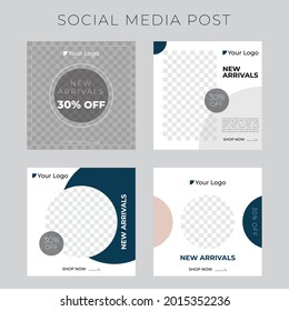 Social media template post for fashion promotion. Template post for instagram, ads