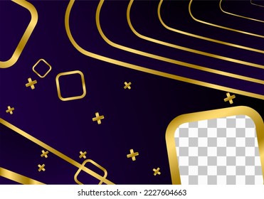 Social media template premium vector with golden in the dark. happy new year.