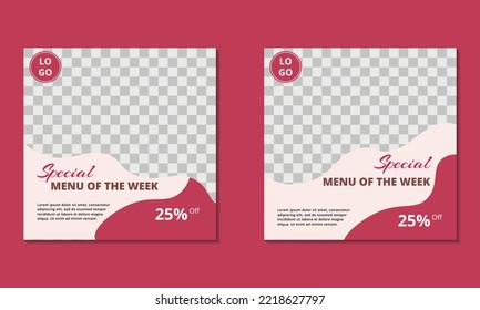 Social media template to promote your delicious drink or food