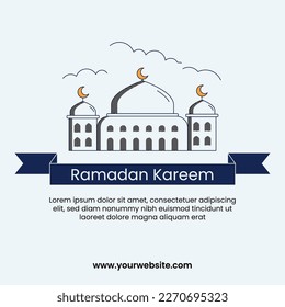 Social media template for Ramadan and Eid Day