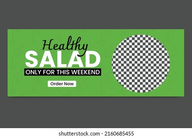 social media template restaurant web banner food menu cover design