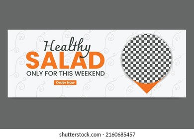 social media template restaurant web banner food menu cover design