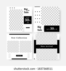 social media template set bundle vector graphic