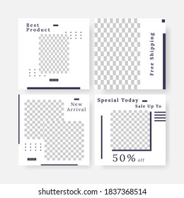 social media template set bundle vector graphic