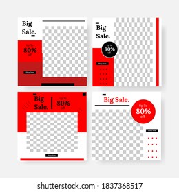 social media template set bundle vector graphic