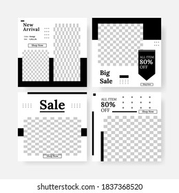social media template set bundle vector graphic