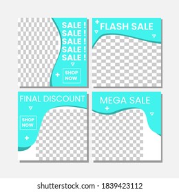 social media template set bundle vector graphic