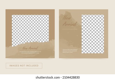 Social media template. Square banner flyer ad promotion. For fashion food culinary marketing business