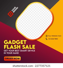 Social Media template with a technology theme, using sophisticated colors