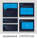 Social Media template for text, image and video tweets