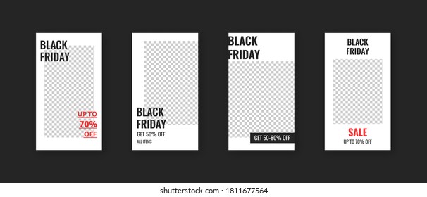 Social media template. Trendy editable social media stories template. Mockup isolated. Template design. Vector illustration.
