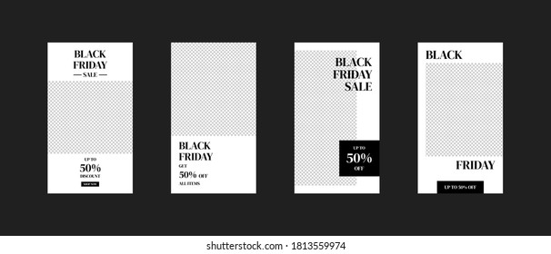 Social media template. Trendy editable social media stories template. Mockup isolated. Template design. Vector illustration.