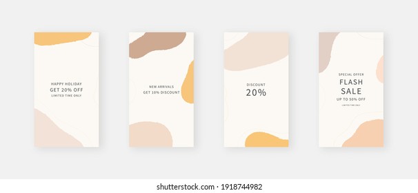 Social media template. Trendy editable social media stories template. Mockup isolated. Template design. Vector illustration.