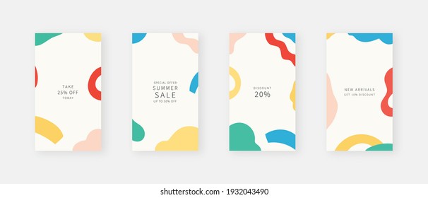 Social media template. Trendy editable social media stories template. Mockup isolated. Template design. Vector illustration.