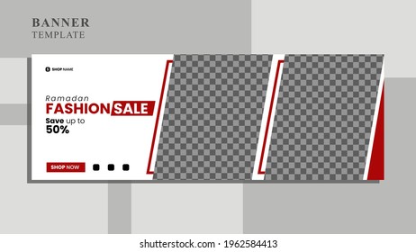 Social media template. Trendy editable social media template. Mockup isolated. Template design. Vector illustration. banner