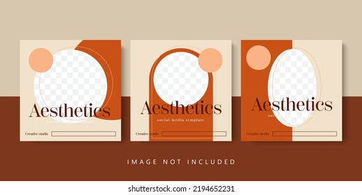 Social media template. Trendy editable social media post template. Social media square banner template for business promotion