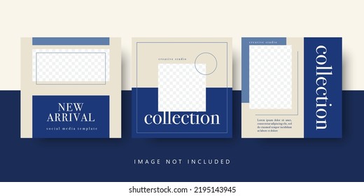 Social media template. Trendy editable social media post template. Social media square banner template for business promotion