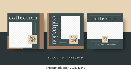 Social media template. Trendy editable social media post template. Social media square banner template for business promotion