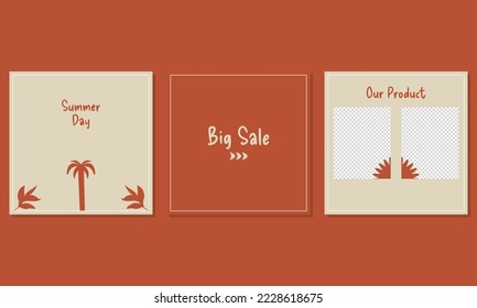 Social media template. Trendy editable social media post template. The mockup is isolated. Template design. Vector illustration. For business, cover, print, and many more.