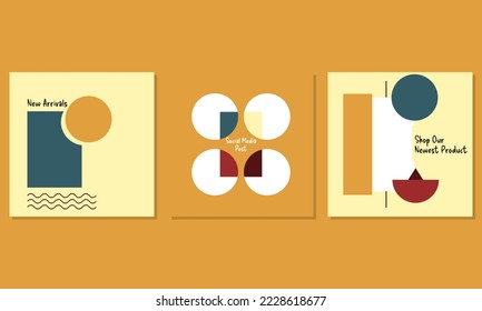 Social media template. Trendy editable social media post template. The mockup is isolated. Template design. Vector illustration. For business, cover, print, and many more.