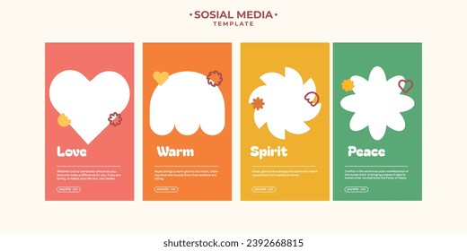 Social media template. Trendy editable social media stories template. Mockup isolated. Template design. Vector illustration.