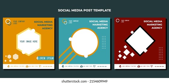 Social media template vector art, illustration and text. Simple and Elegant Design