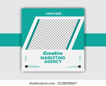 Vector de Plantilla de redes sociales y diseño de Anuncio de agencia de marketing digital 
