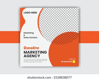 Social Media Template Vektor und Digital Marketing Agentur Banner Design 