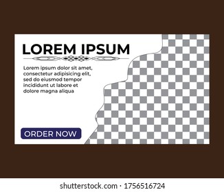 Social media template with a white background. Great vector for online stores, discount coupons, sales promotions, product marketing etc.