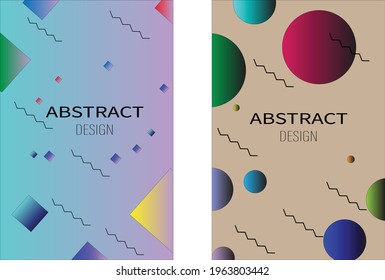 Plantilla de medios sociales con fondo cuadrado y circular y también líneas de zigzag