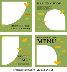 Social media template for your healthy food