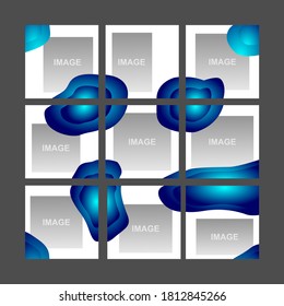 plantilla de medio social.Marco de patrón abstracto geométrico y diseño de fondo.vector