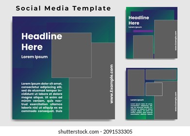 Social media templates with attractive and elegant color variations are suitable for promoting a product or service or others SD13
