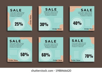 Social media templates. Great vector for sales promotion, product marketing, web, app, discount card, online shop etc