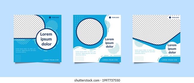 Social media templates. Healthcare post template. Medical promotion square web banner. 
