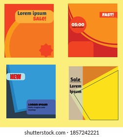 Social media templates for posting on social media. For promos, banners, discounts, sales