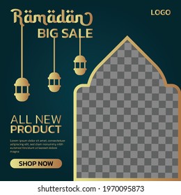 Social media templates, promotional themes ahead of eid mubarak.  suitable for your alan sales promotion during the month of Ramadan