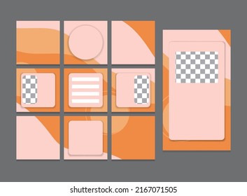 plantillas de medios sociales, artículos de rompecabezas. colección de plantillas de medios sociales adecuadas para publicidad o promoción. ilustración vectorial